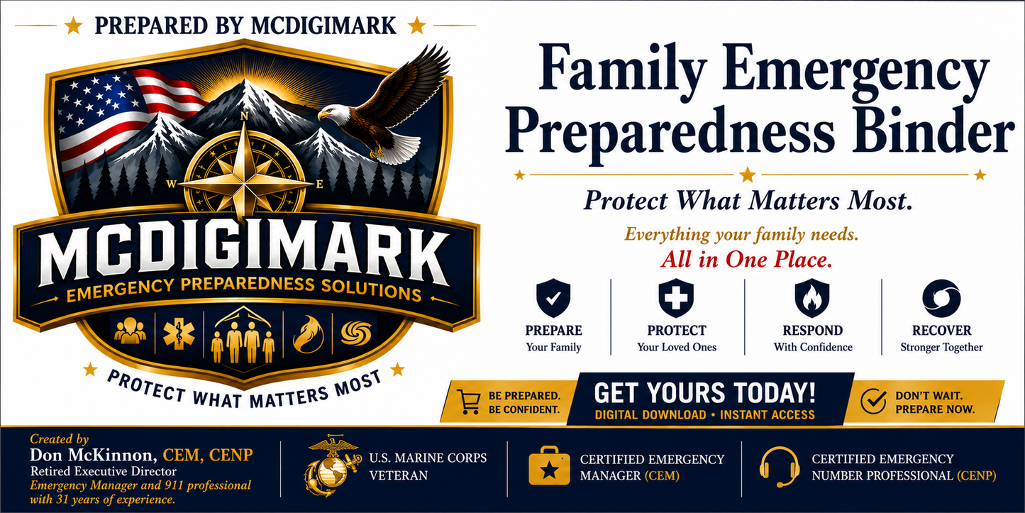 MCDigiMark Emergency Preparedness Binder